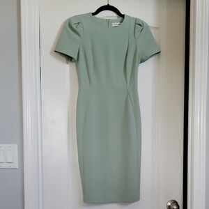 Calvin Klein Sage Green Midi Dress